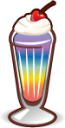 (rainbow) milkshake emoji