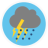 rain thunder icon