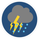rain thunder night icon