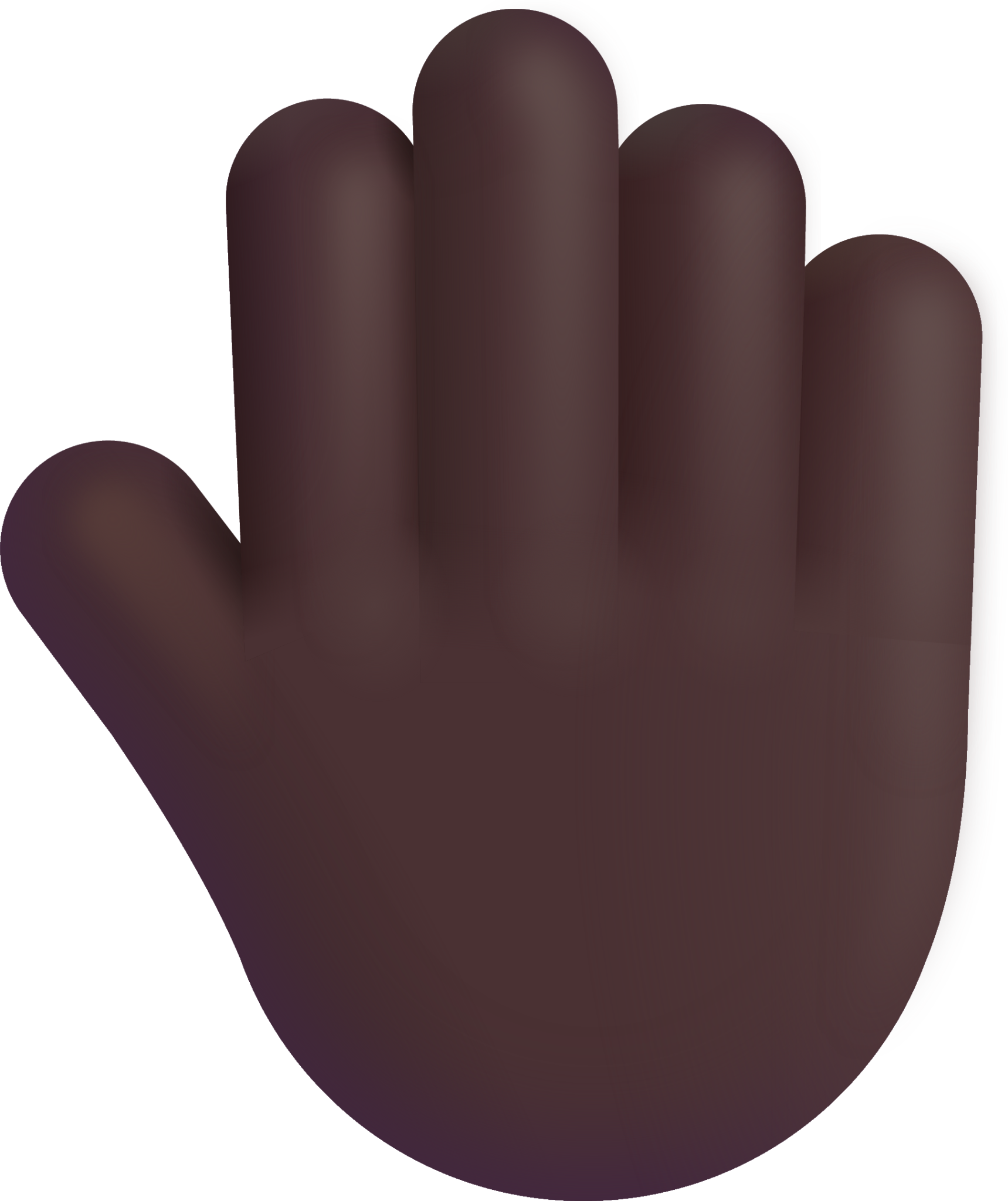 raised back of hand dark emoji