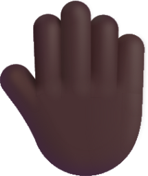 raised back of hand dark emoji
