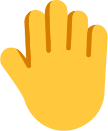 raised back of hand default emoji
