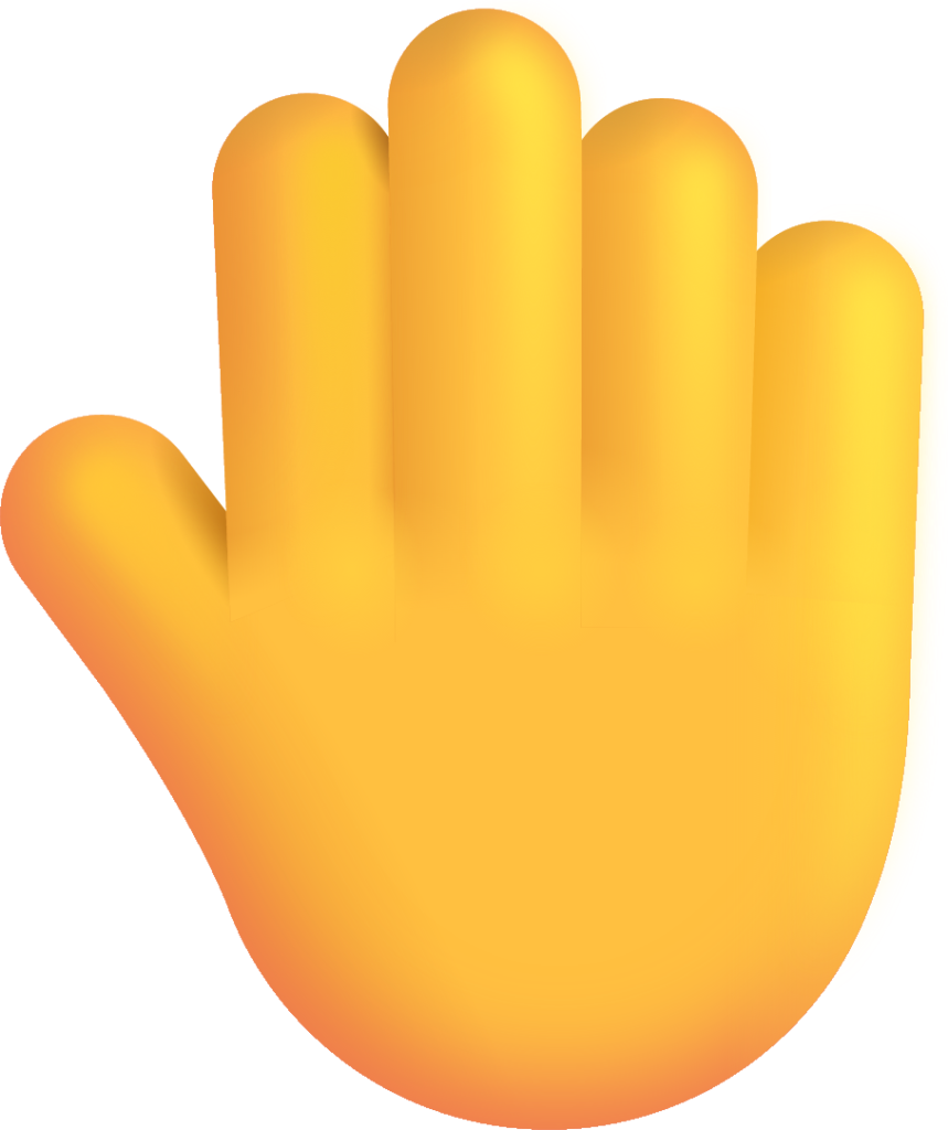 raised back of hand default emoji