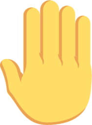 raised back of hand emoji