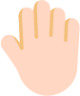 raised back of hand light emoji