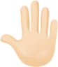 Raised back of hand skin 1 emoji emoji