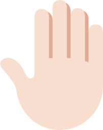 raised back of hand tone 1 emoji