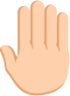 raised back of hand tone 2 emoji