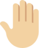 raised back of hand tone 2 emoji