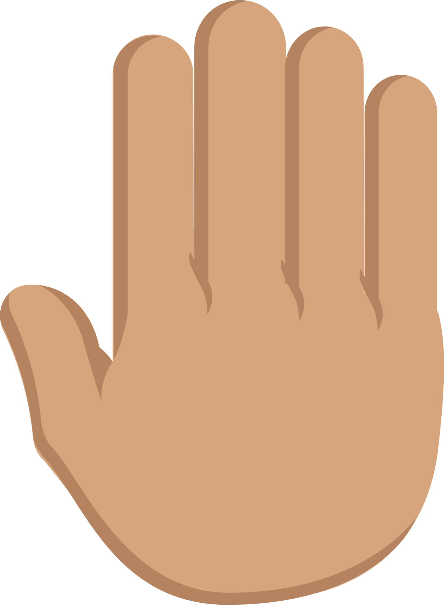 raised back of hand tone 3 emoji