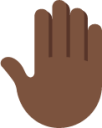 raised back of hand tone 5 emoji