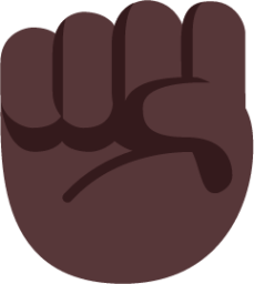 raised fist dark emoji
