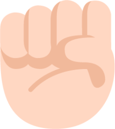 raised fist light emoji