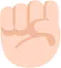 raised fist light emoji