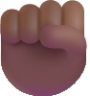 raised fist medium dark emoji