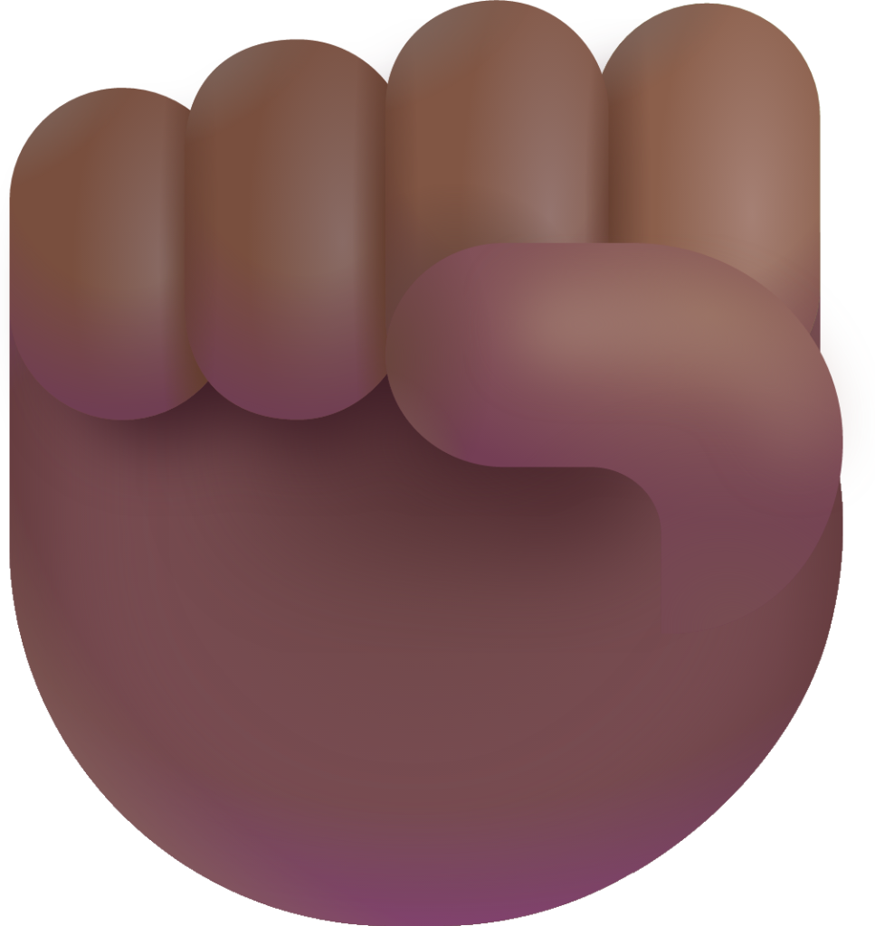 raised fist medium dark emoji