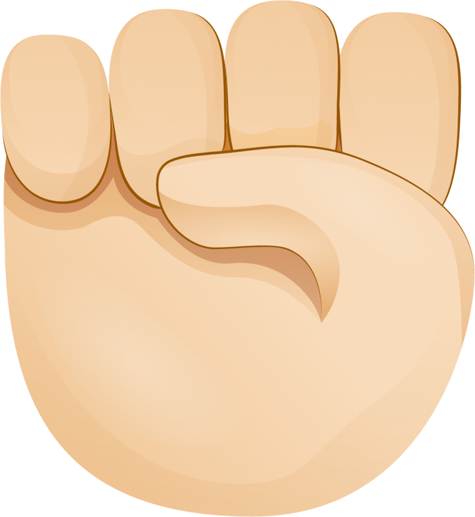 Raised fist skin 1 emoji emoji