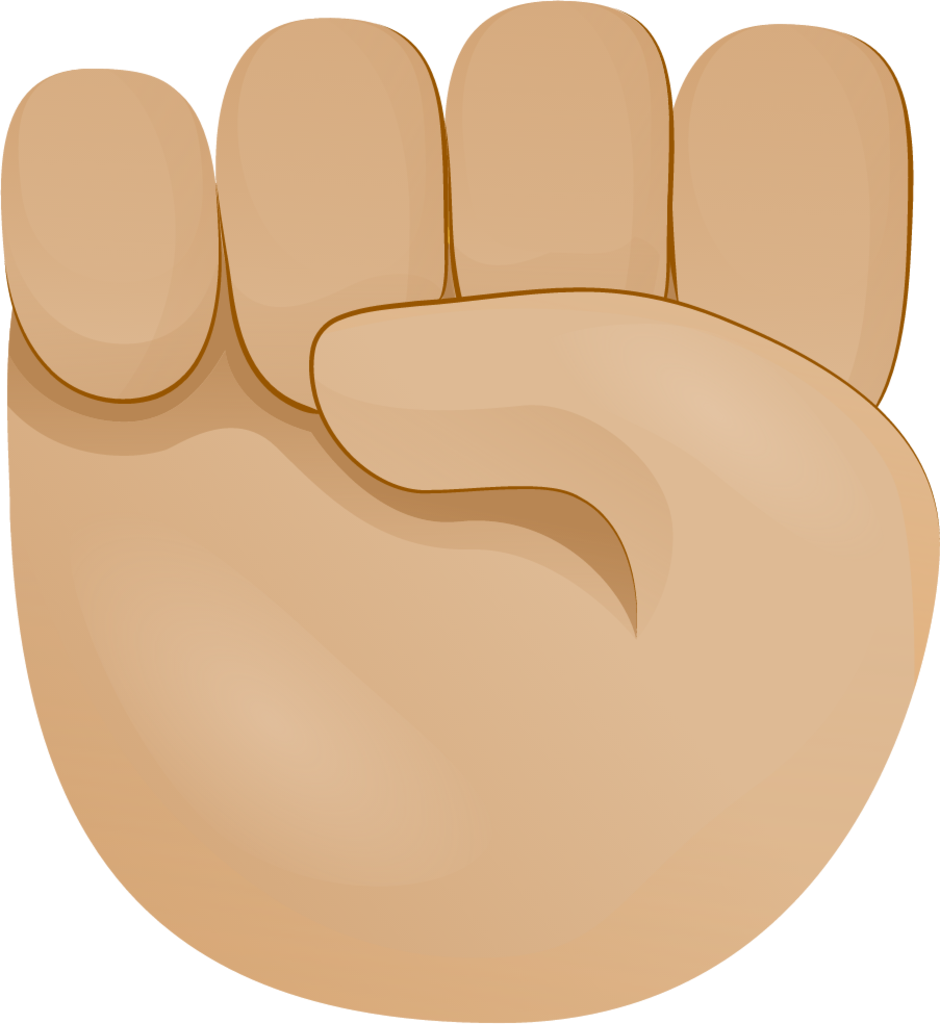 Raised fist skin 2 emoji emoji