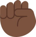 raised fist tone 5 emoji