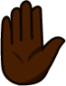 raised hand (black) emoji