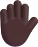 raised hand dark emoji