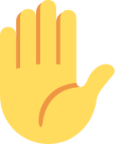 raised hand emoji