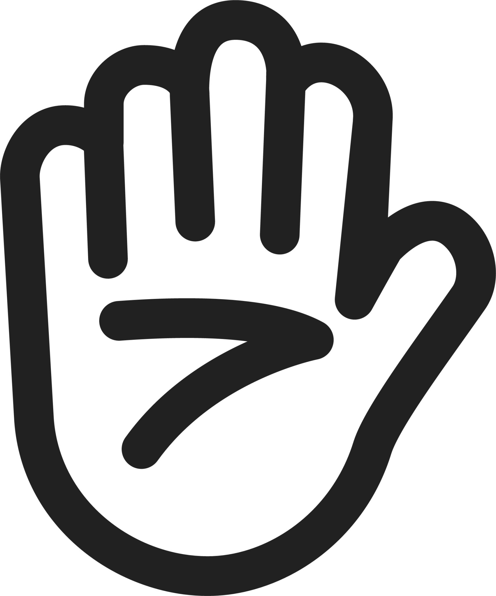 raised hand emoji