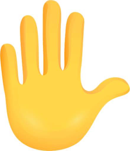 Raised hand emoji emoji