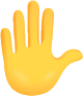 Raised hand emoji emoji