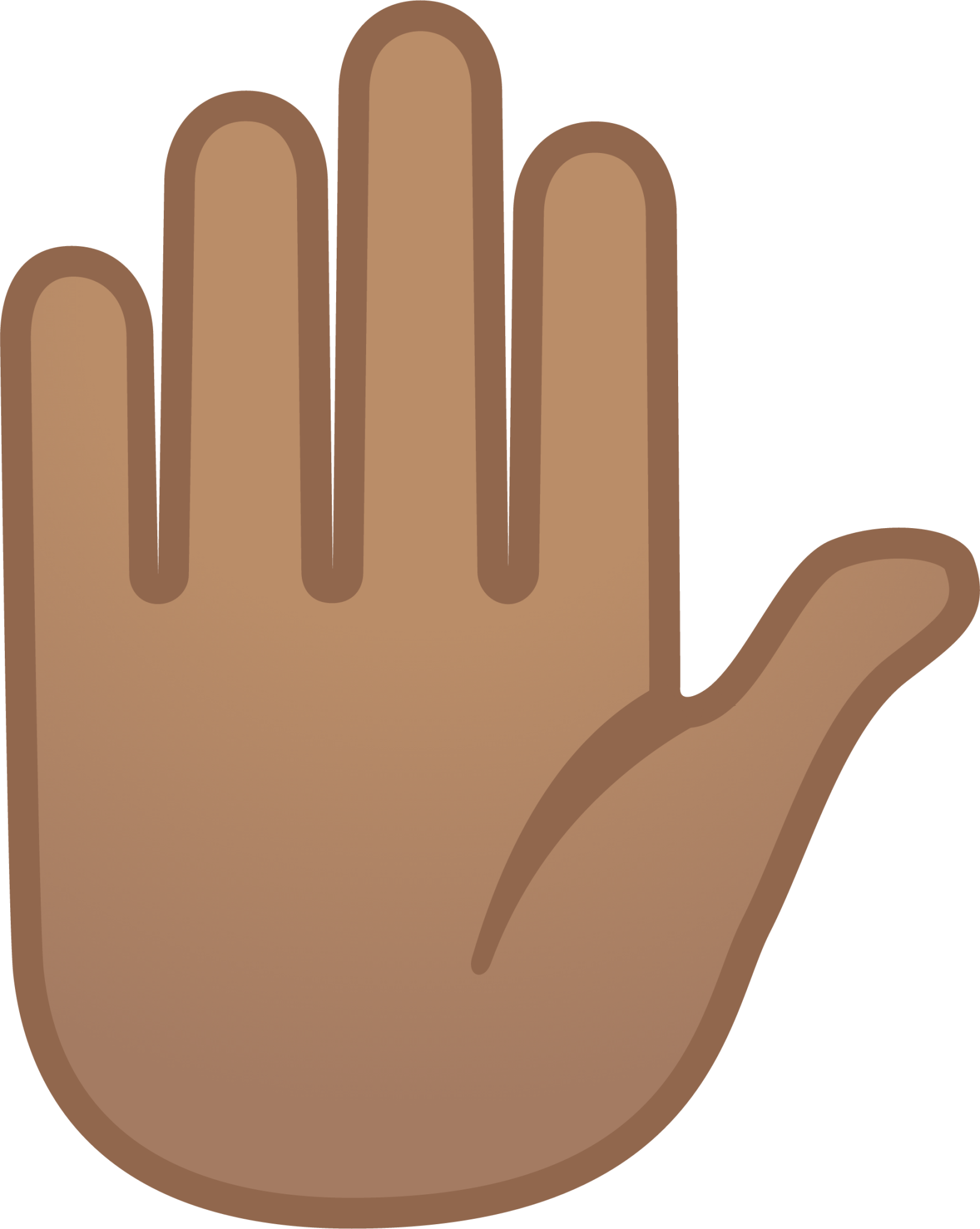 raised hand: medium skin tone emoji