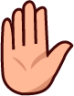 raised hand (plain) emoji