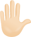 Raised hand skin 1 emoji emoji