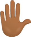 Raised hand skin 4 emoji emoji