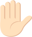 raised hand tone 1 emoji