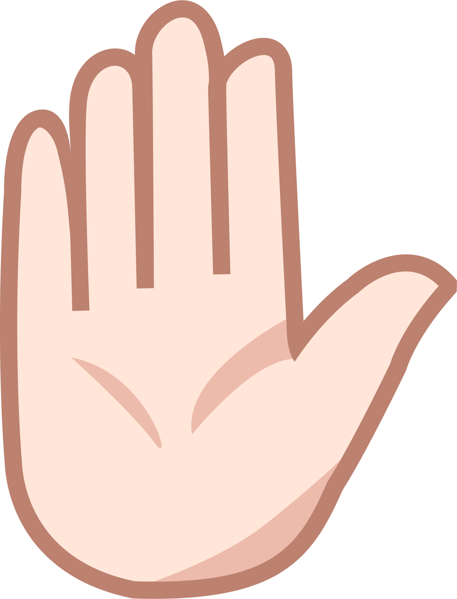 raised hand (white) emoji
