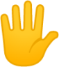 raised hand with fingers splayed emoji