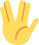 raised hand with part between middle and ring fingers emoji