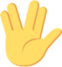 raised hand with part between middle and ring fingers emoji