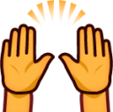 raised hands emoji