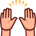 raised hands (plain) emoji