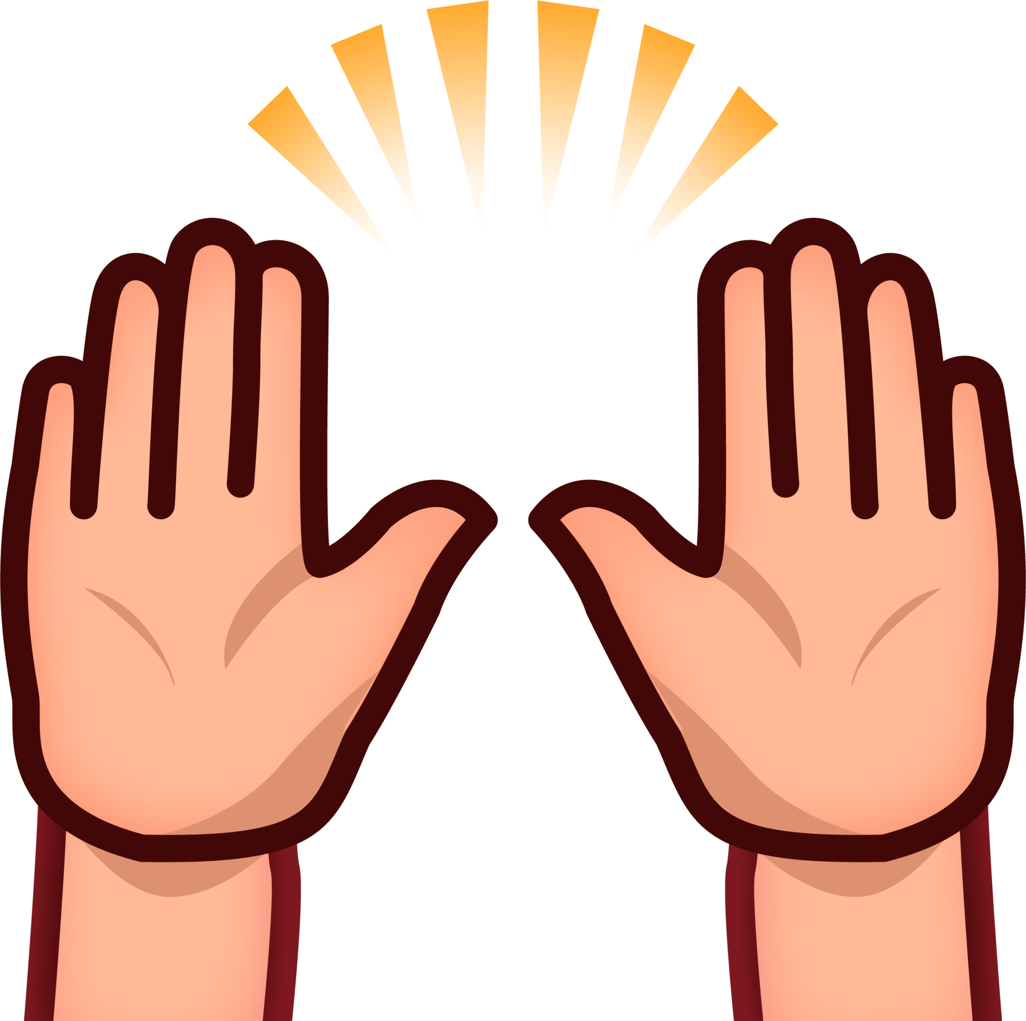 raised hands (plain) emoji