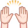 raised hands (white) emoji