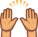 raised hands (yellow) emoji