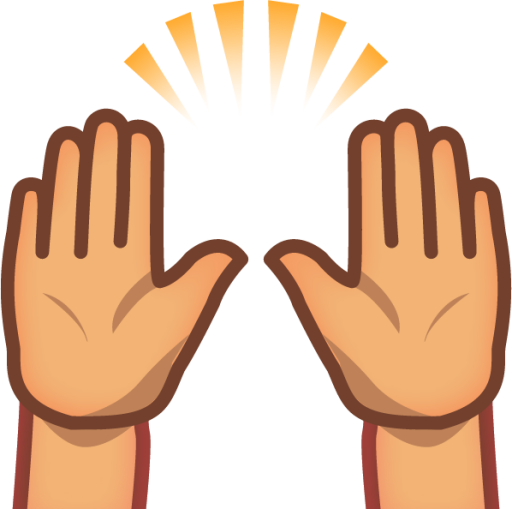 raised hands (yellow) emoji