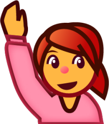 raising hand emoji