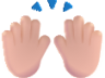 raising hands light emoji
