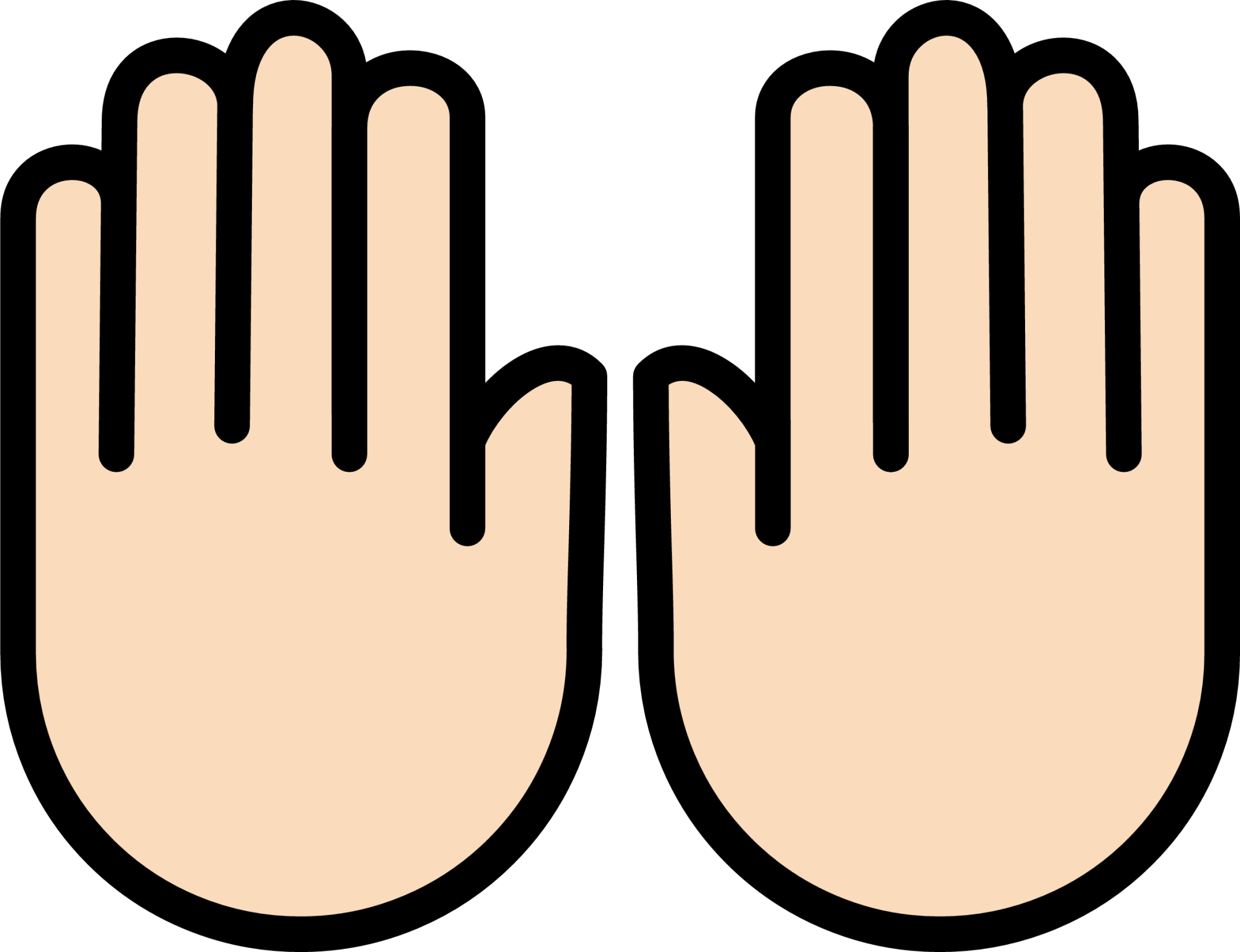 raising hands: light skin tone emoji
