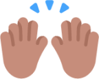 raising hands medium emoji