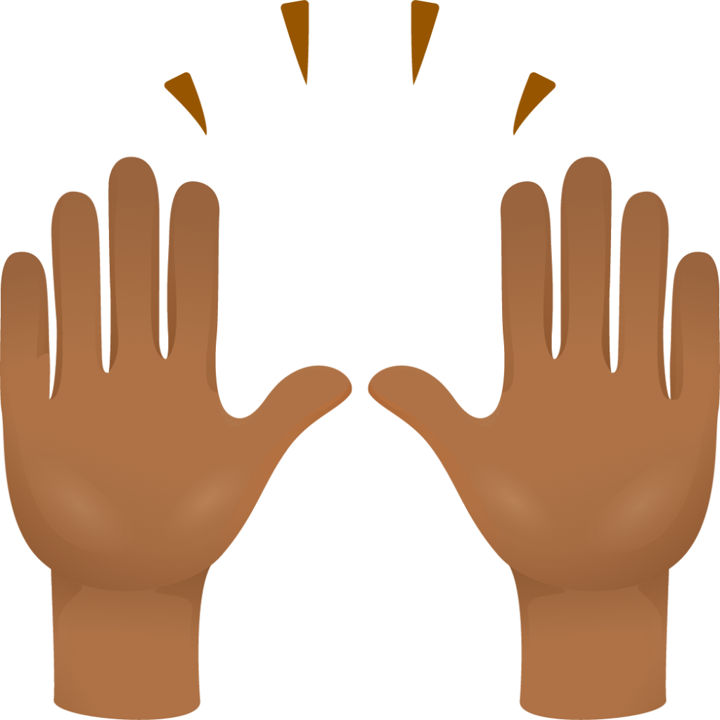 Raising hands skin 4 emoji emoji