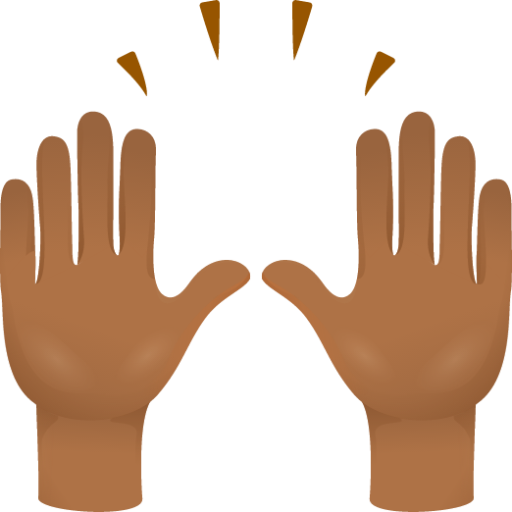 Raising hands skin 4 emoji emoji